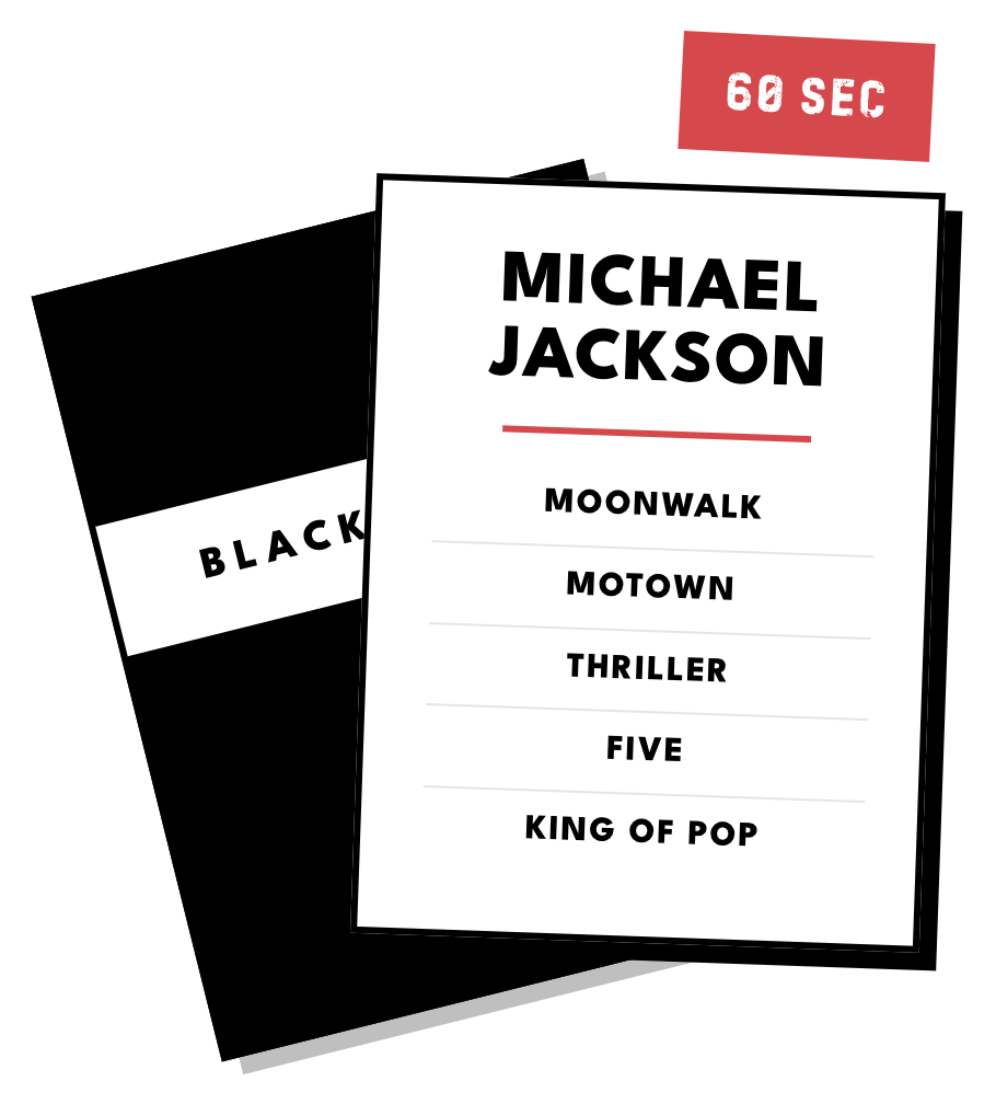 Michael Jackson Game Card Graphic
