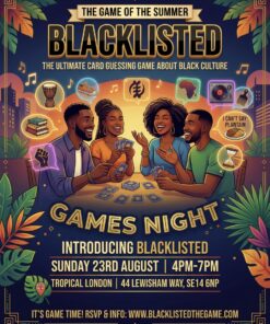 Blacklisted Games Night — Tropical London, 23 Aug 2026